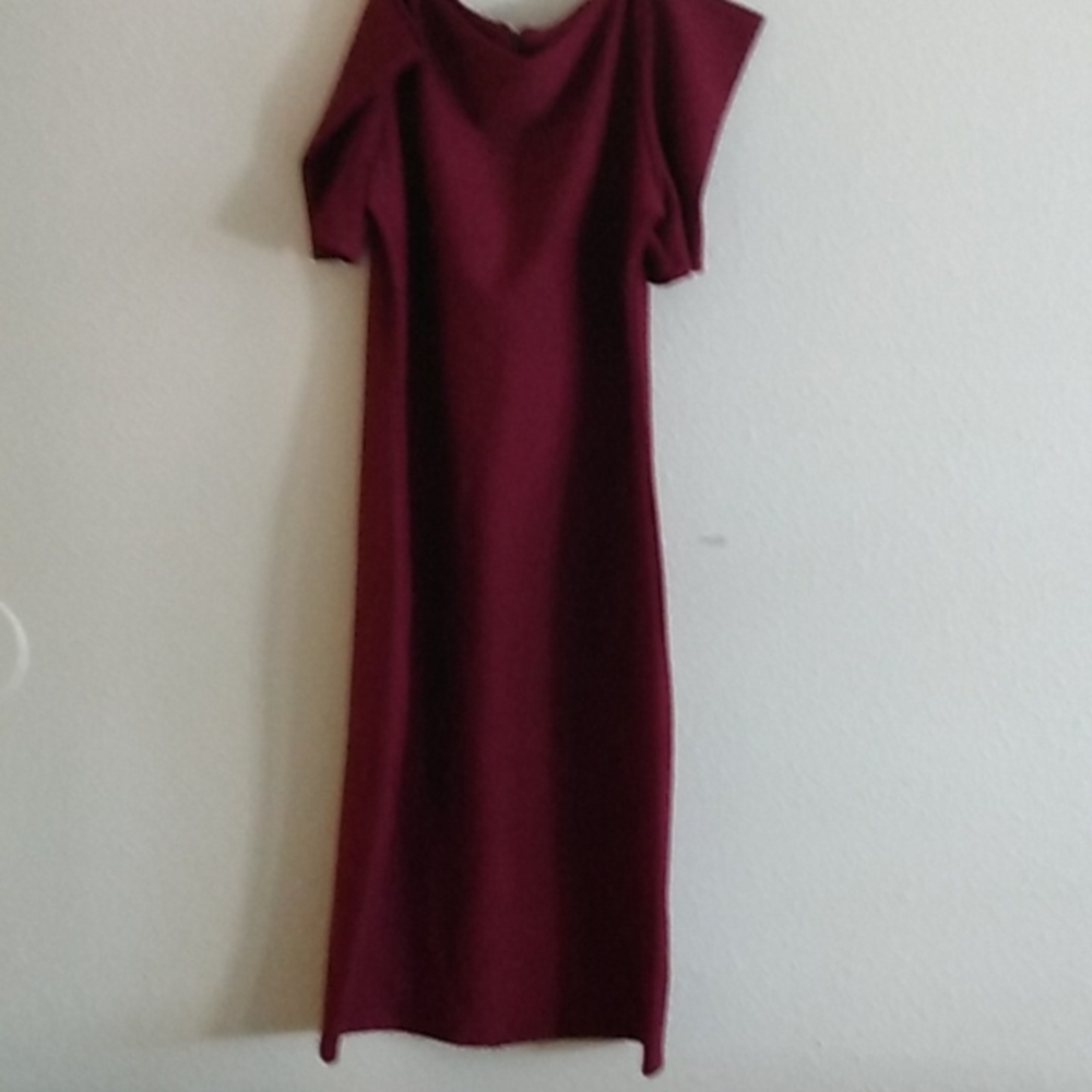 Red Classy Dress Zipper in back
